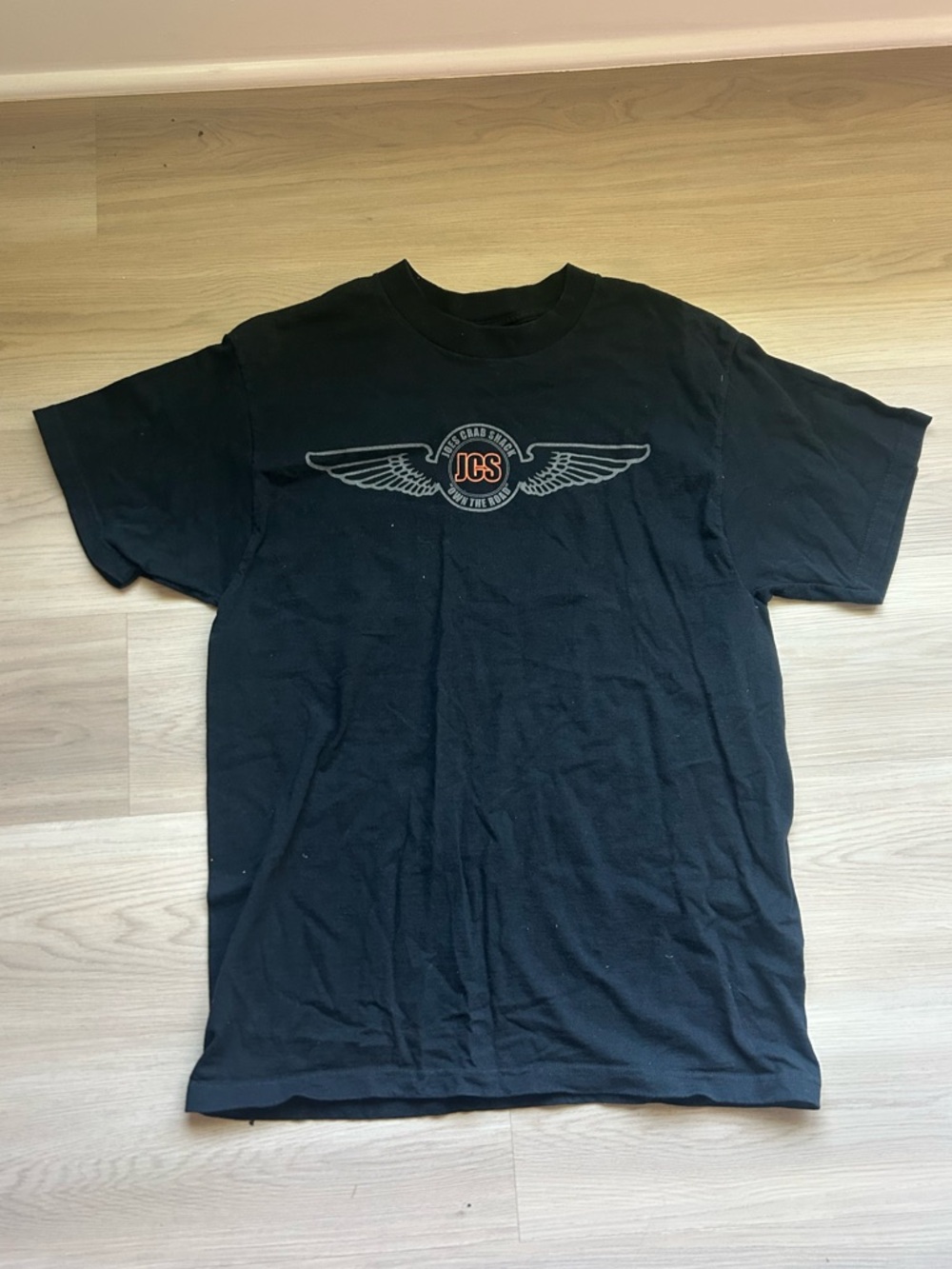 Joe’s Crab Shack "Own the Road" Winged Graphic T-Shirt - Size Large